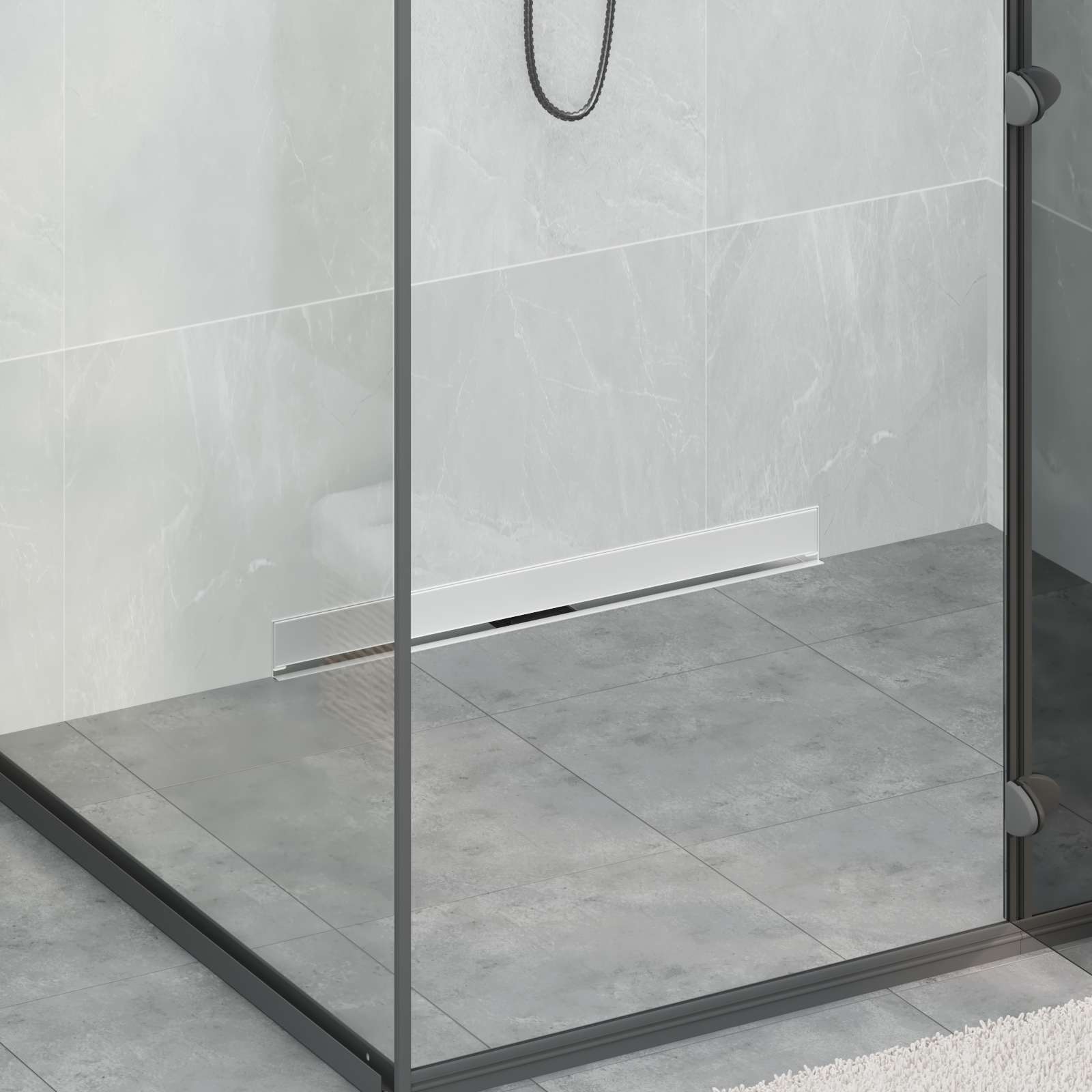 vidaXL Wandgemonteerde Douche Afvoer Zilver 50 cm Roestvrij staal 304
