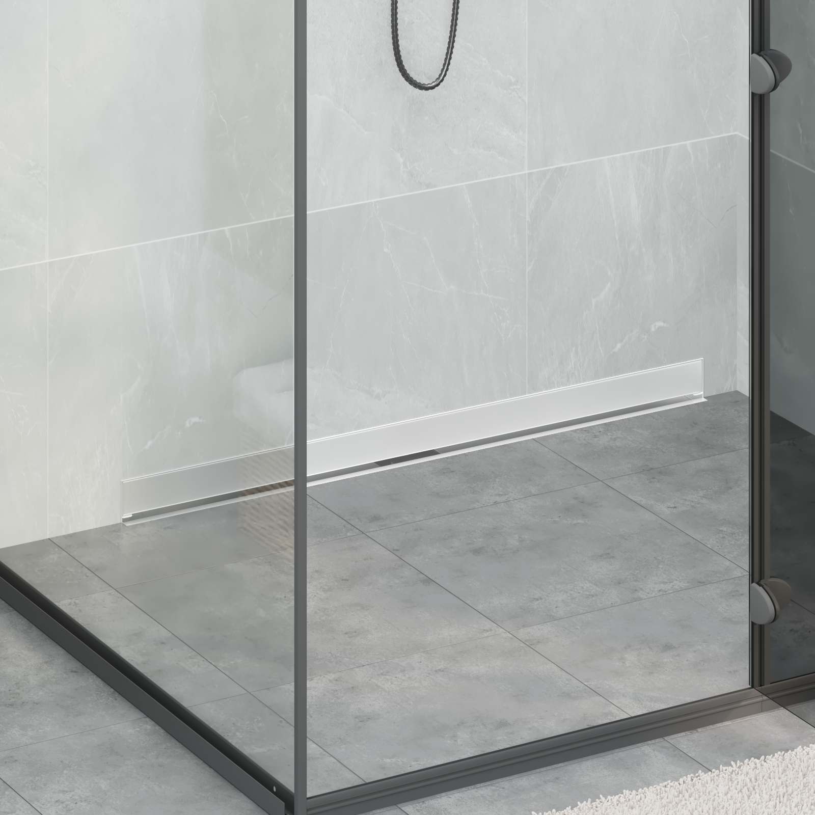 vidaXL Wandgemonteerde Douche Afvoer Zilver 50 cm Roestvrij staal 304