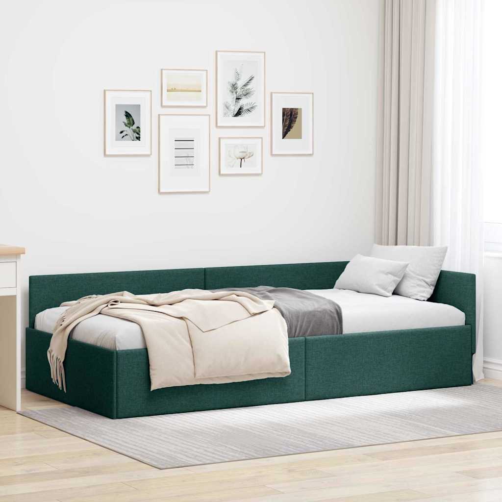 vidaXL Hoekbedframe Lichtgrijs 80 x 200 cm Stof en Geïmproviseerd hout