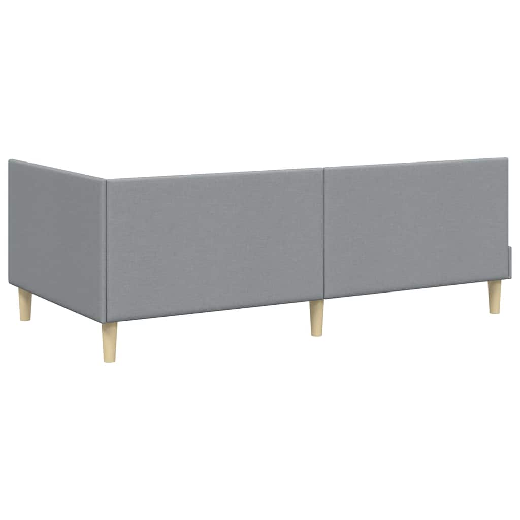 vidaXL Hoekbedframe Lichtgrijs 80 x 200 cm Stof en Geïmproviseerd hout