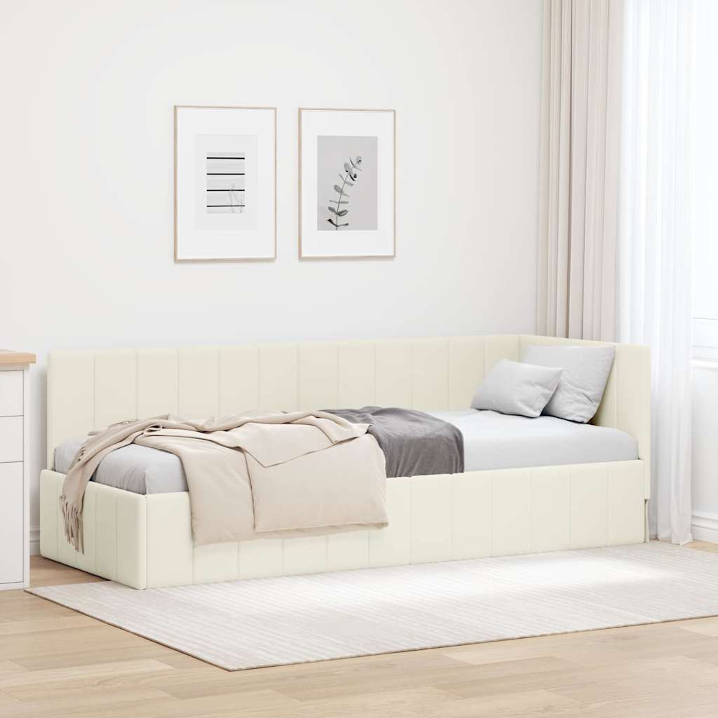 vidaXL Hoekbedframe met hoofdeinde Blauw 80 x 200 cm Fluweel