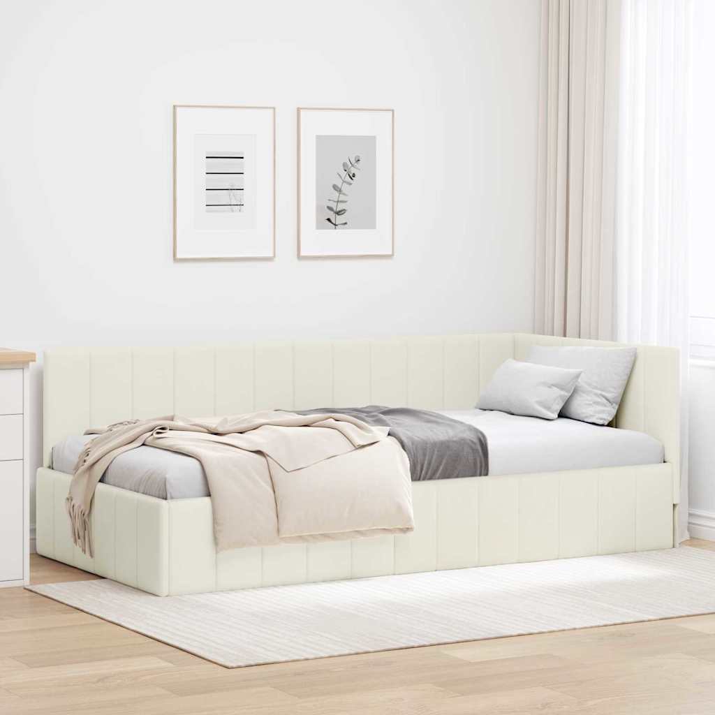 vidaXL Hoekbedframe met hoofdeinde Blauw 80 x 200 cm Fluweel