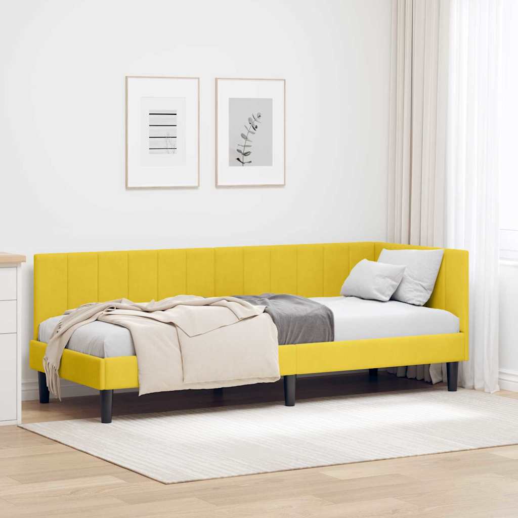 vidaXL Hoekbedframe met hoofdeinde Blauw 80 x 200 cm Fluweel