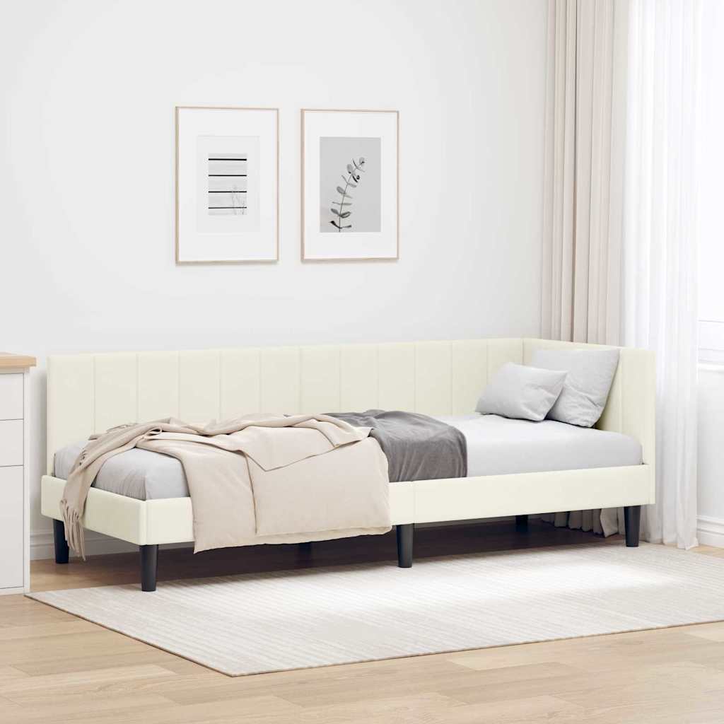 vidaXL Hoekbedframe met hoofdeinde Blauw 80 x 200 cm Fluweel