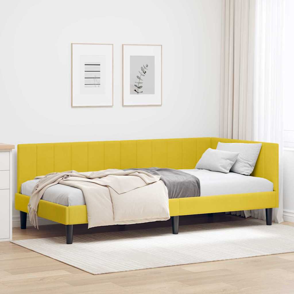 vidaXL Hoekbedframe met hoofdeinde Blauw 80 x 200 cm Fluweel