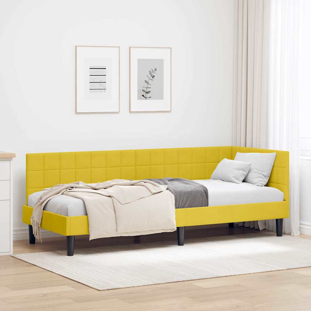 vidaXL Hoekbedframe met hoofdeinde Blauw 80 x 200 cm Fluweel