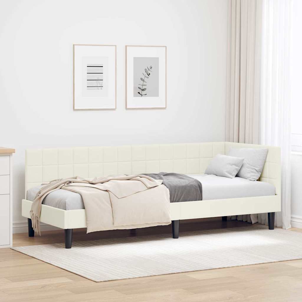 vidaXL Hoekbedframe met hoofdeinde Blauw 80 x 200 cm Fluweel