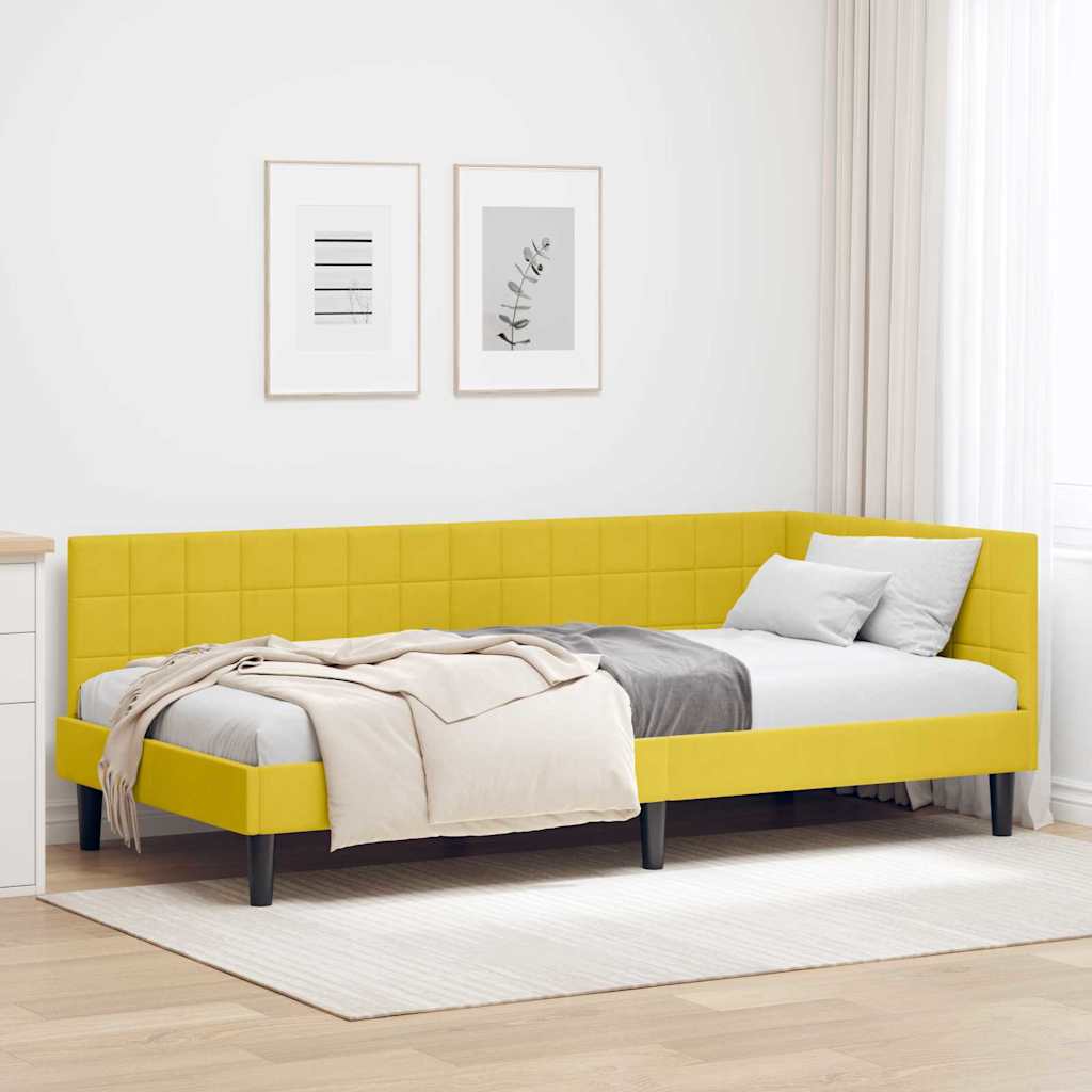 vidaXL Hoekbedframe met hoofdeinde Blauw 80 x 200 cm Fluweel