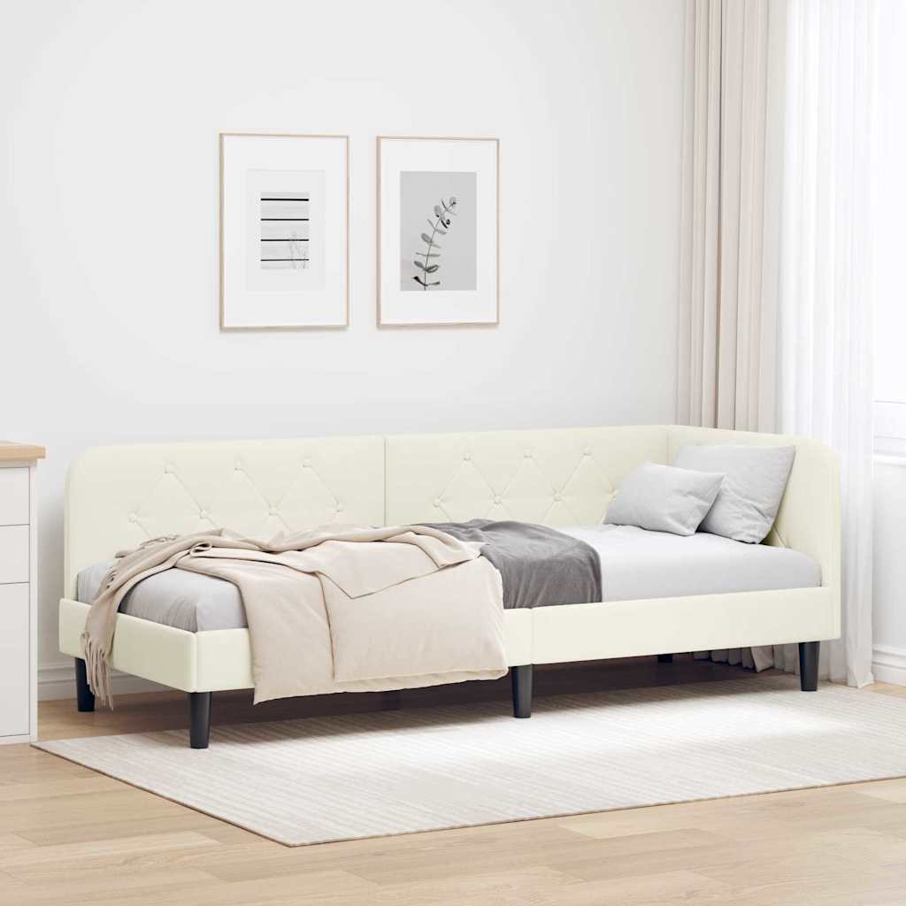 vidaXL Hoekbedframe met hoofdeinde Blauw 80 x 200 cm Fluweel