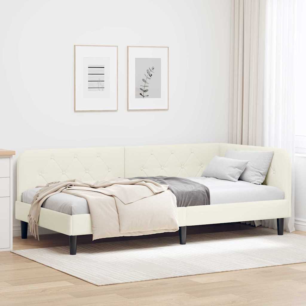 vidaXL Hoekbedframe met hoofdeinde Blauw 80 x 200 cm Fluweel