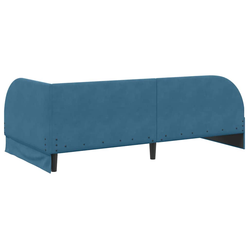 vidaXL Hoekbedframe met hoofdeinde Blauw 80 x 200 cm Fluweel