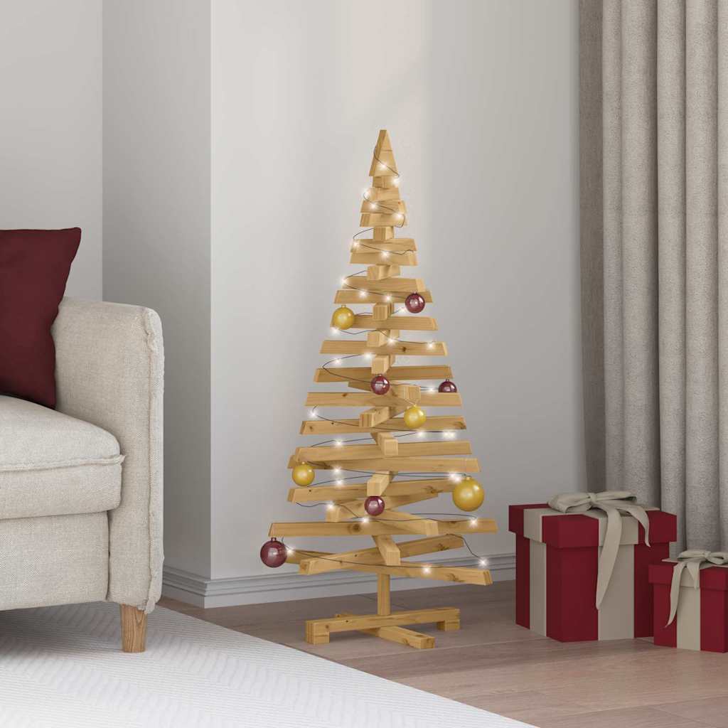 vidaXL Kerstbomen met standaard Naturel 60 cm Massief grenenhout