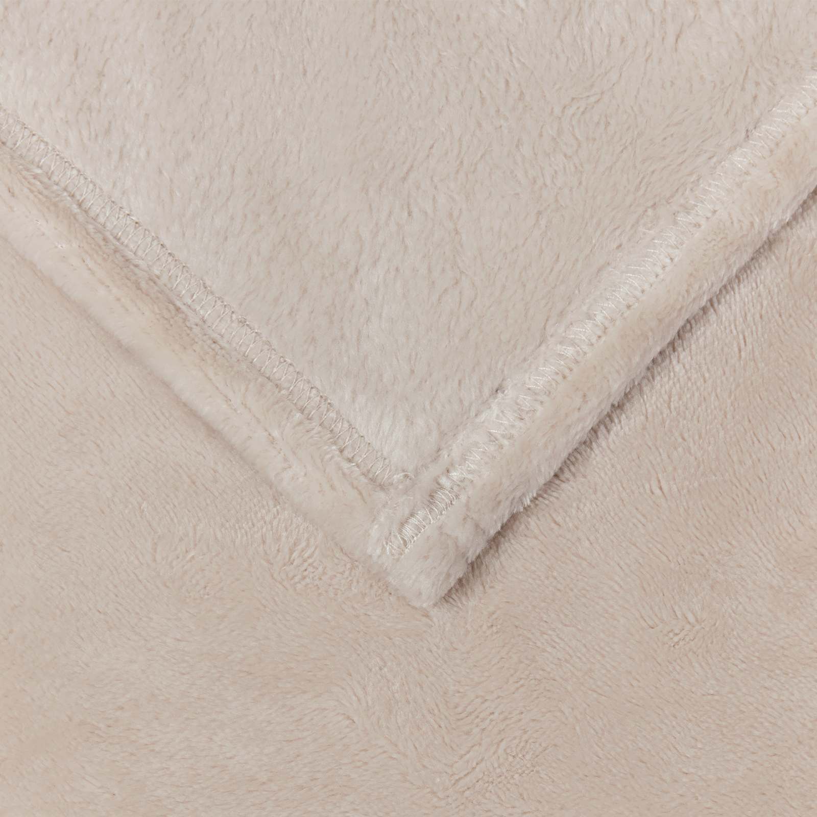 vidaXL Gooi Deken Beige 130 x 150 cm Fleece