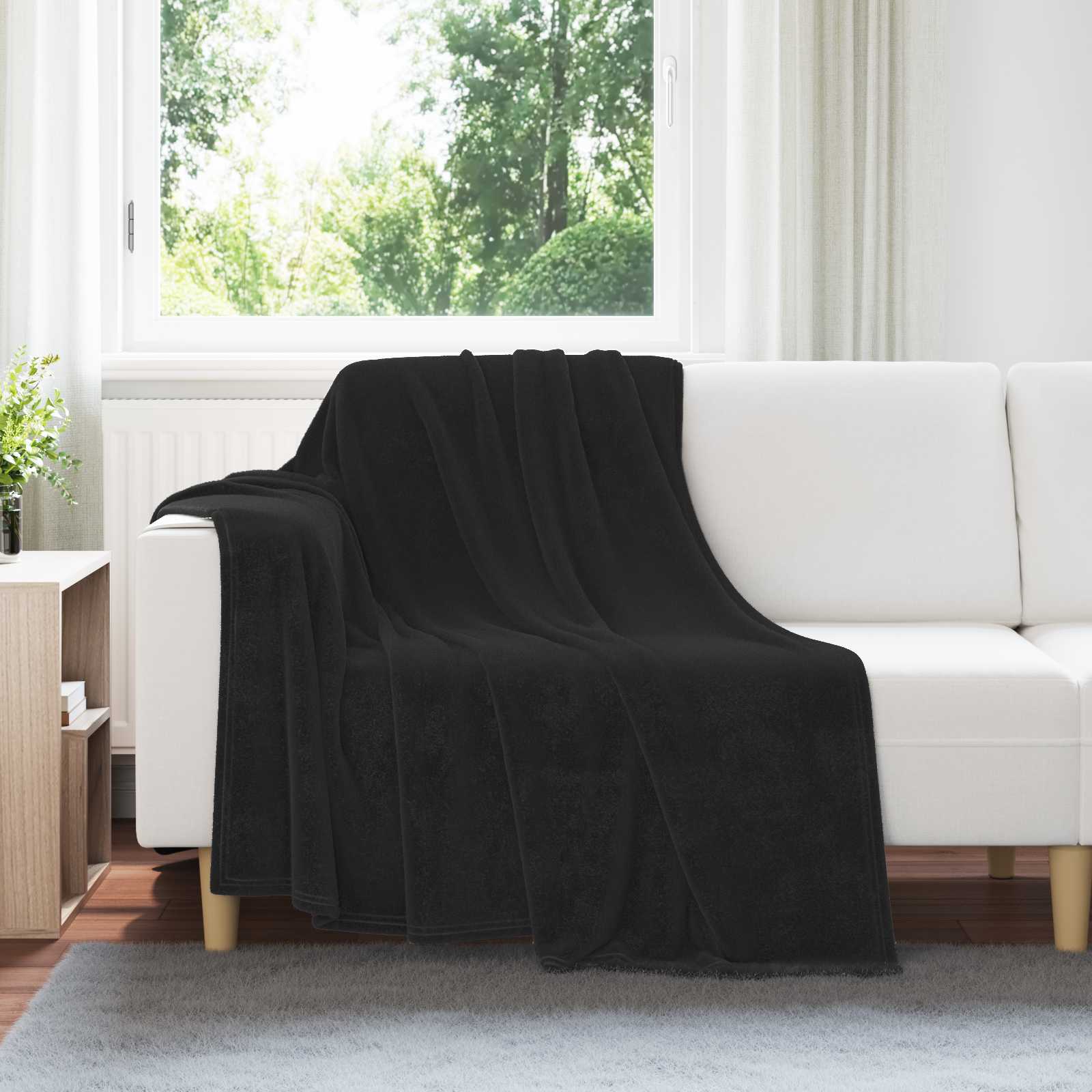 vidaXL Gooi Deken Beige 130 x 150 cm Fleece