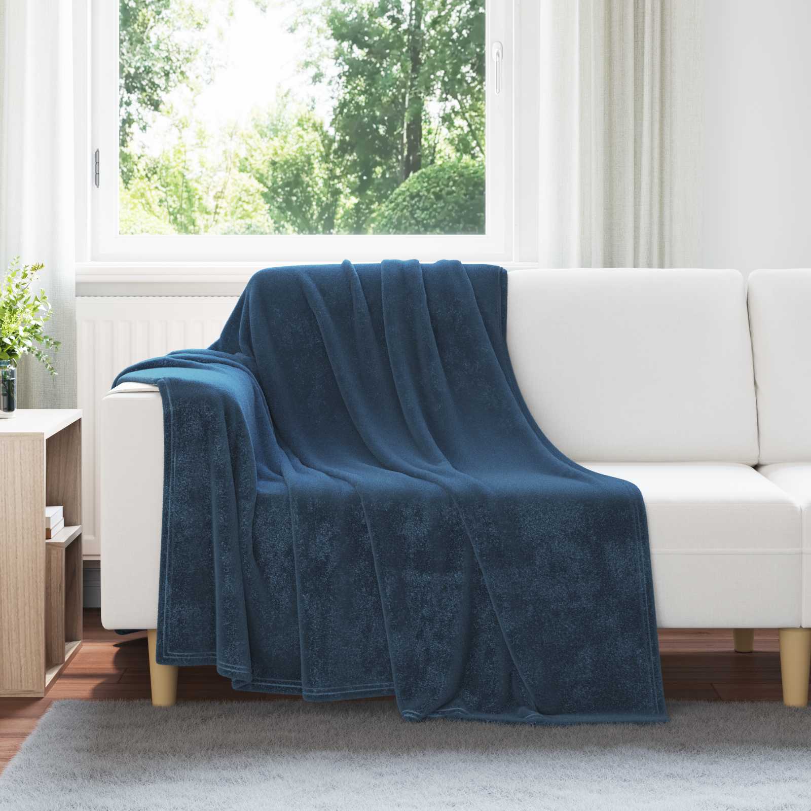 vidaXL Gooi Deken Beige 130 x 150 cm Fleece