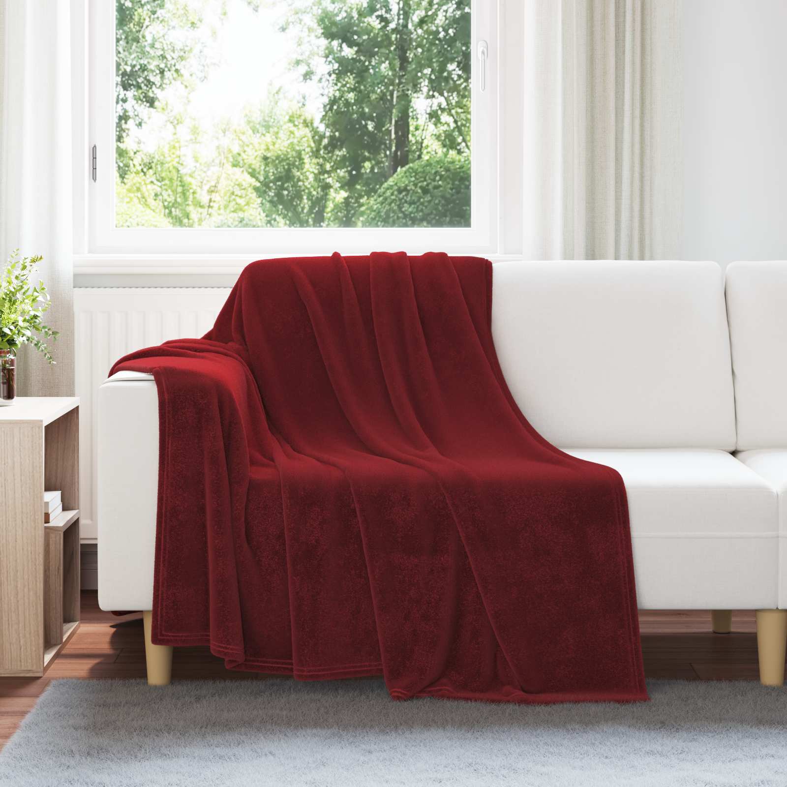 vidaXL Gooi Deken Beige 130 x 150 cm Fleece