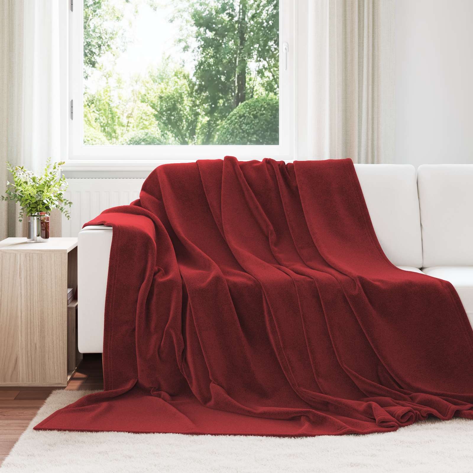 vidaXL Gooi Deken Beige 130 x 150 cm Fleece