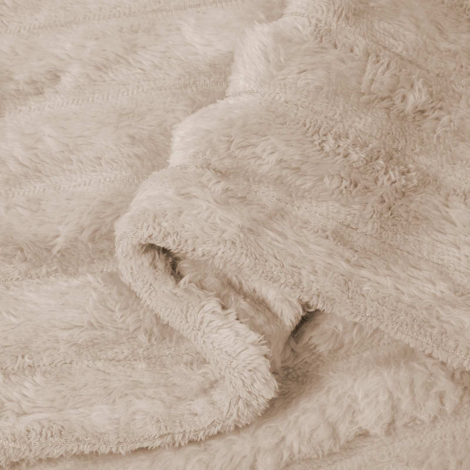 vidaXL Gooi Deken Beige 150 x 130 cm Fleece