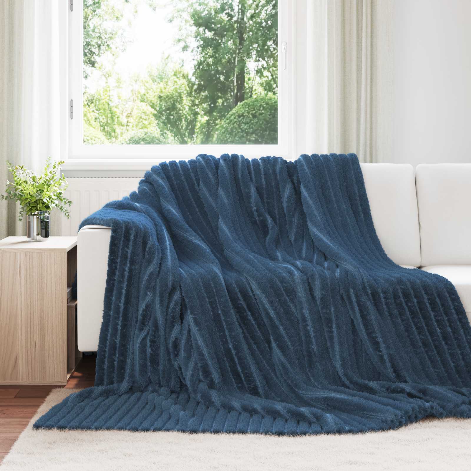 vidaXL Gooi Deken Beige 150 x 130 cm Fleece