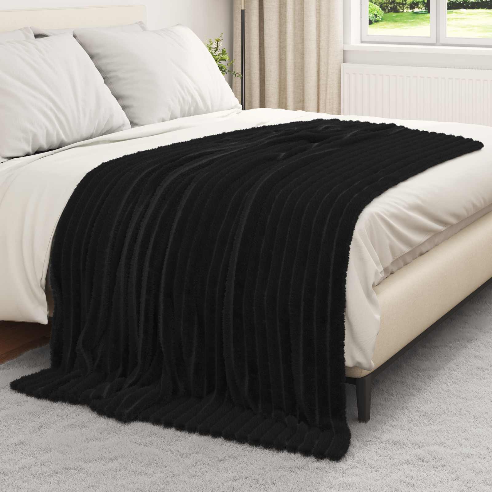vidaXL Gooi Deken Beige 150 x 130 cm Fleece