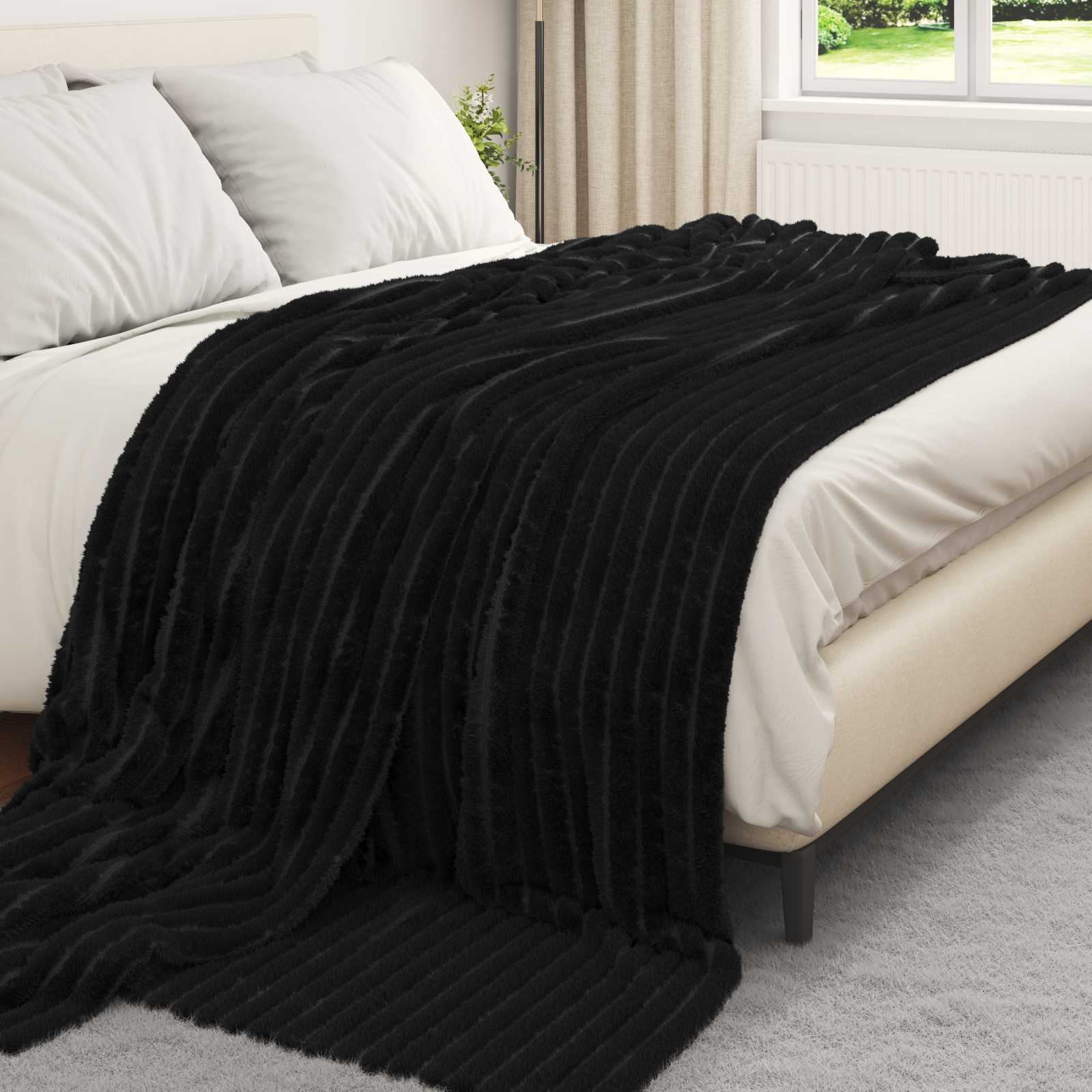 vidaXL Gooi Deken Beige 150 x 130 cm Fleece