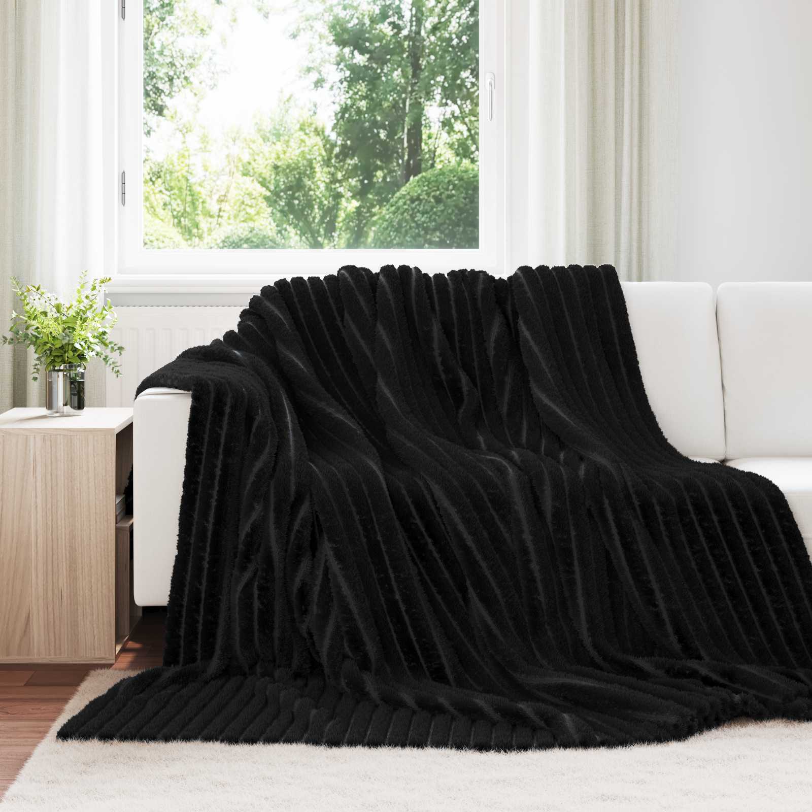 vidaXL Gooi Deken Beige 150 x 130 cm Fleece