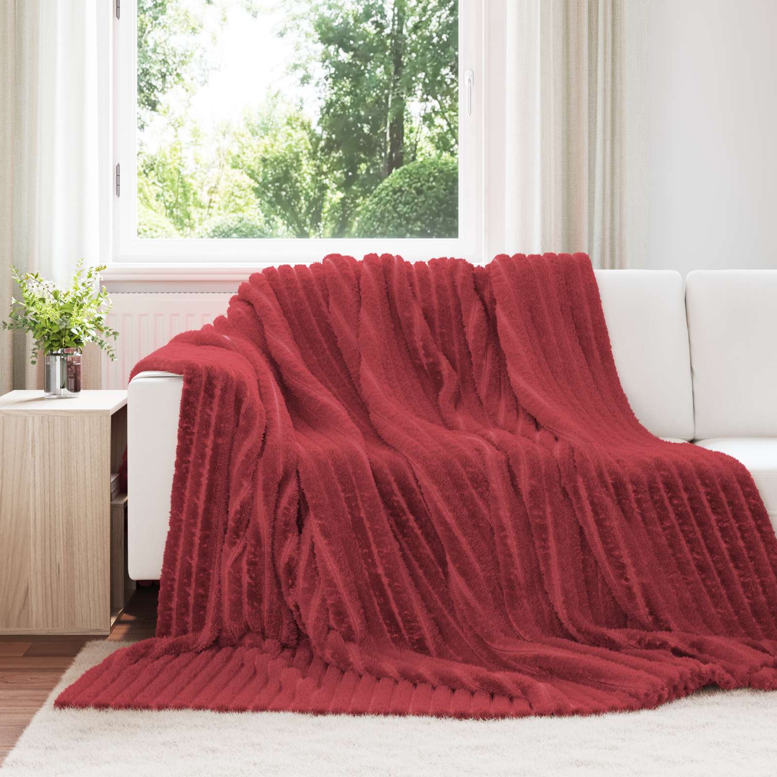 vidaXL Gooi Deken Beige 150 x 130 cm Fleece