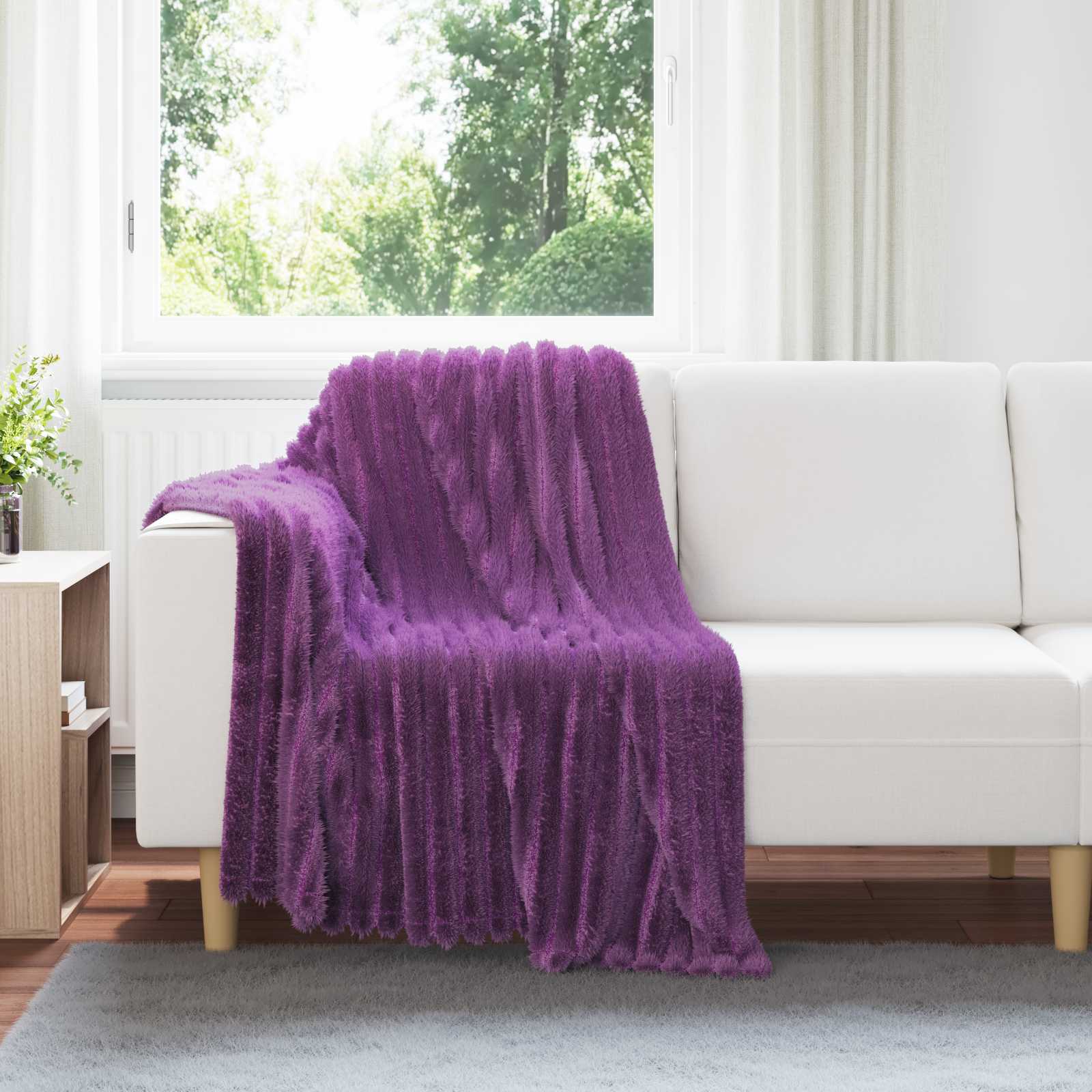 vidaXL Gooi Deken Beige 150 x 130 cm Fleece