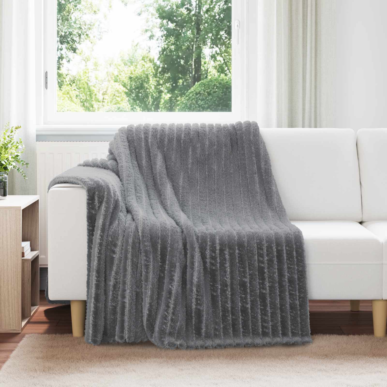 vidaXL Gooi Deken Beige 150 x 130 cm Fleece