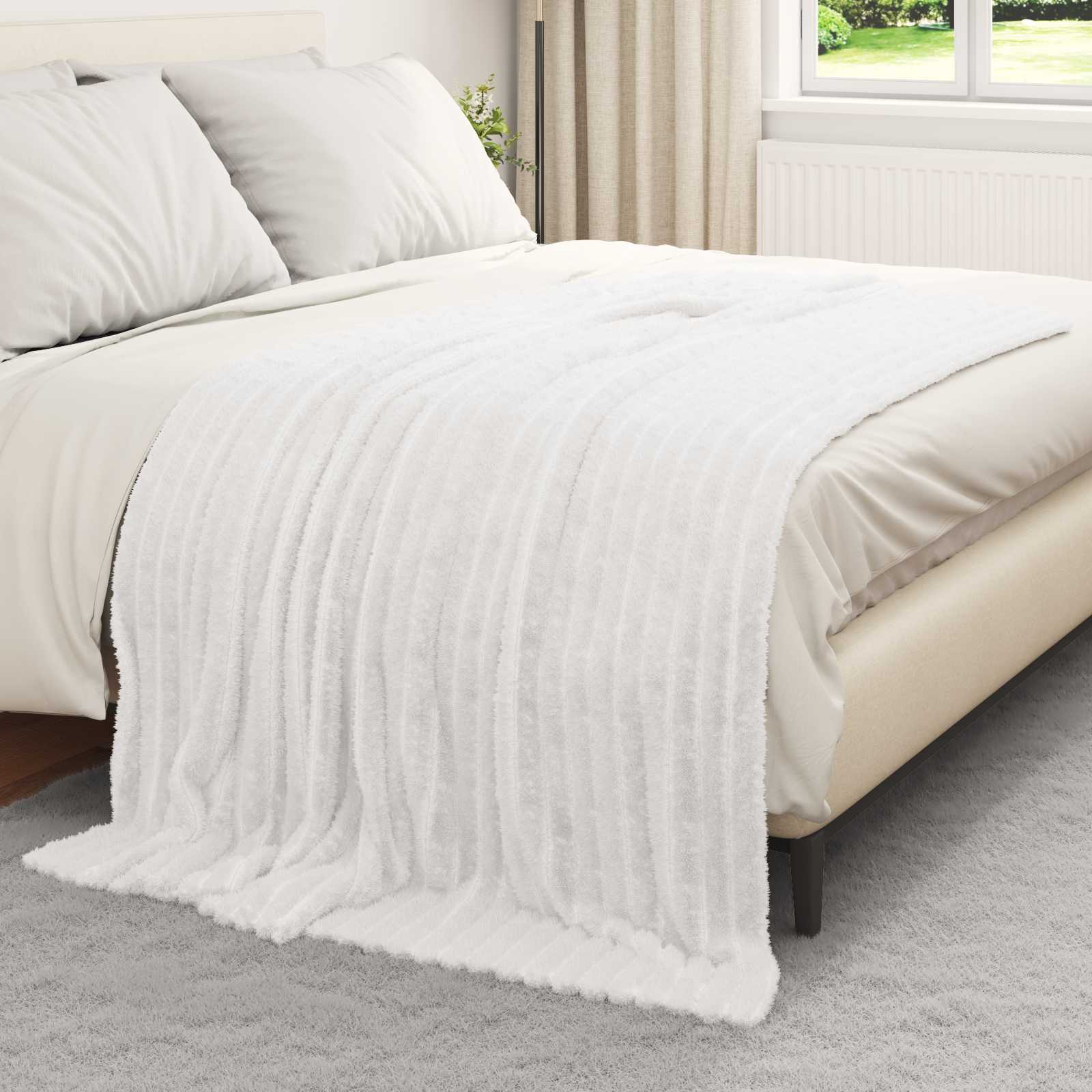 vidaXL Gooi Deken Beige 150 x 130 cm Fleece
