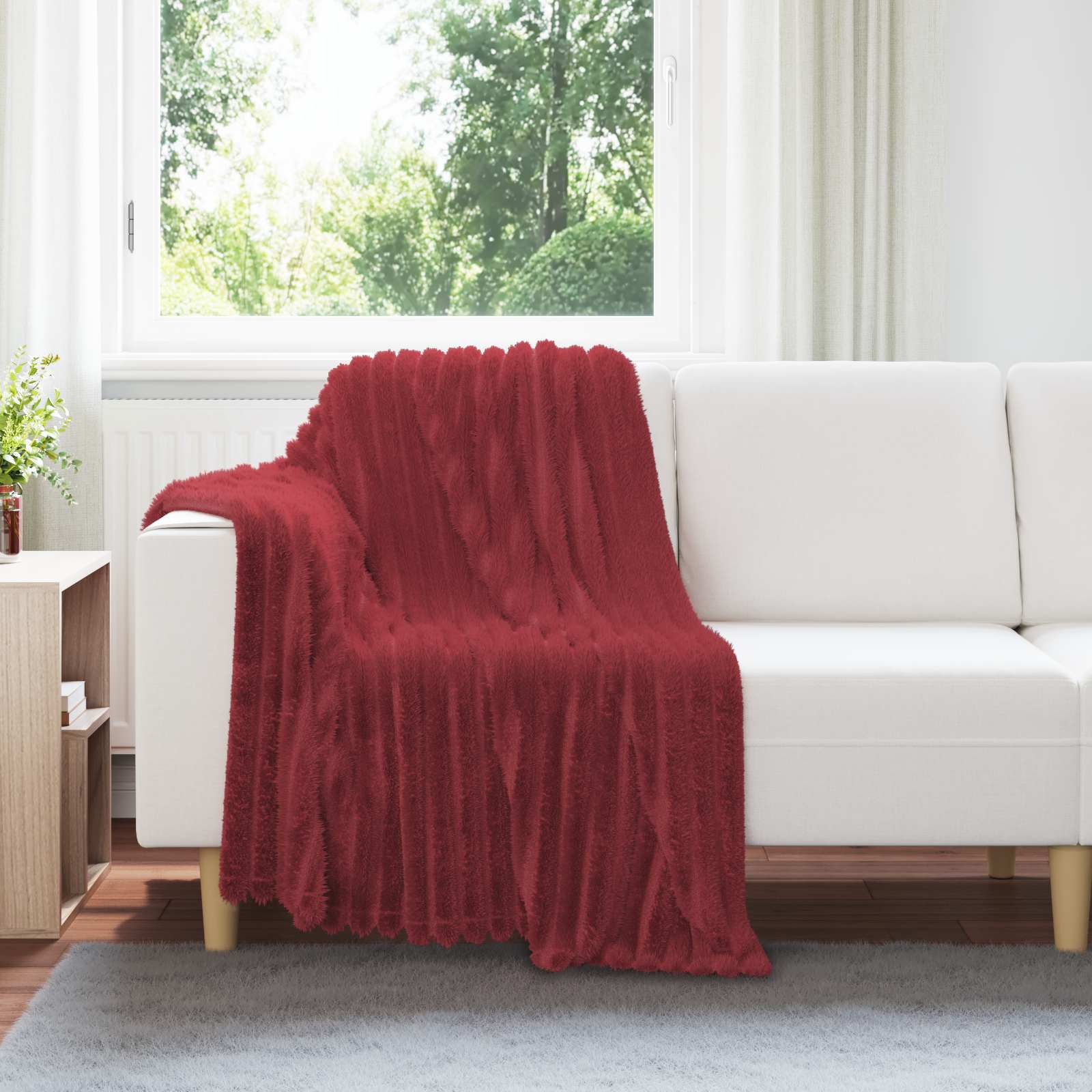 vidaXL Gooi Deken Beige 150 x 130 cm Fleece