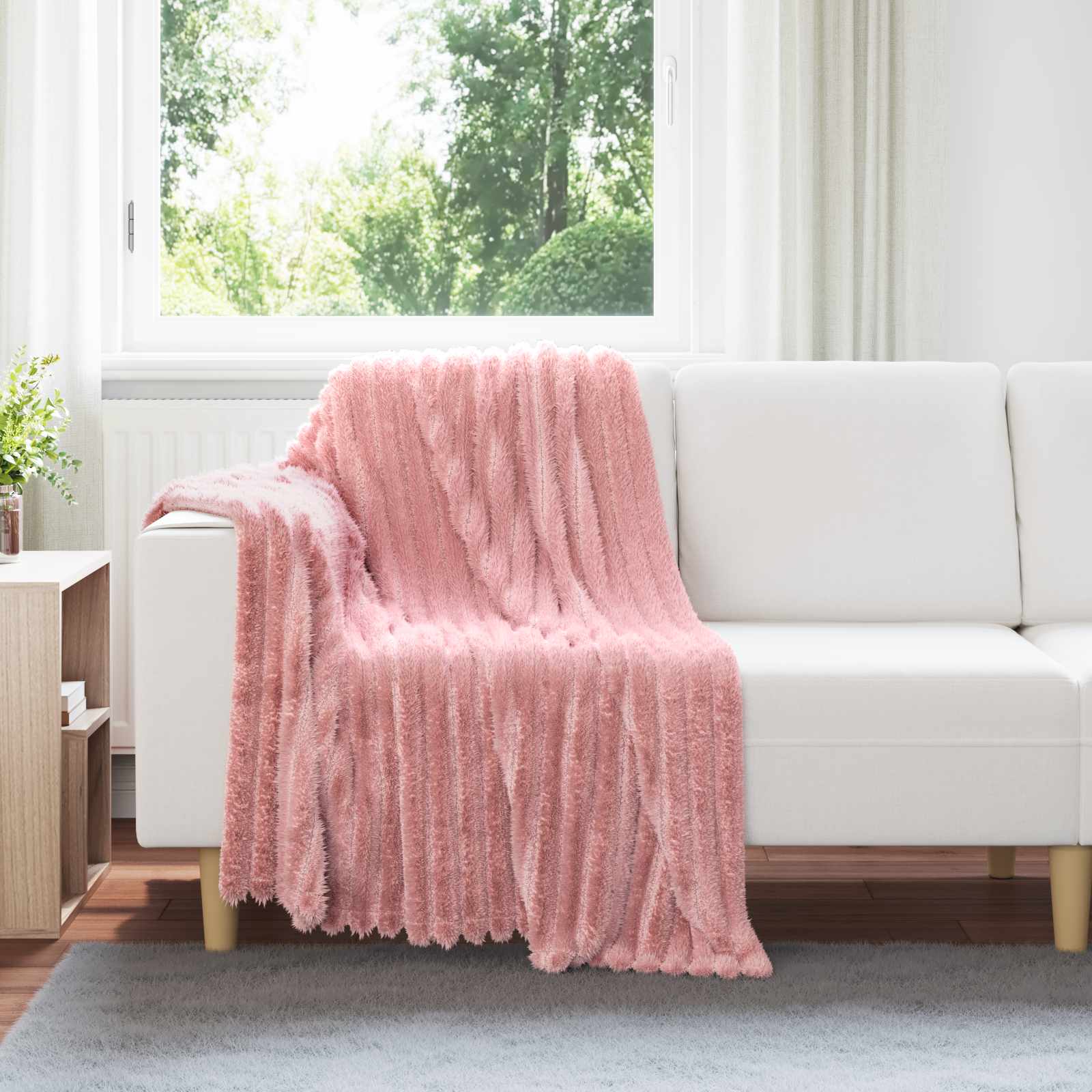 vidaXL Gooi Deken Beige 150 x 130 cm Fleece