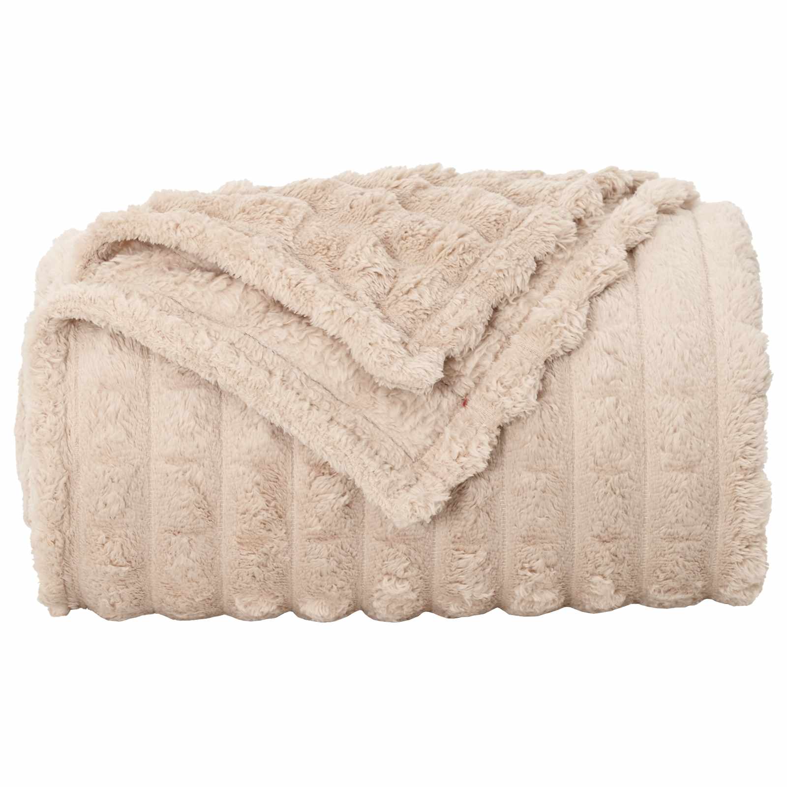 vidaXL Gooi Deken Beige 150 x 130 cm Fleece
