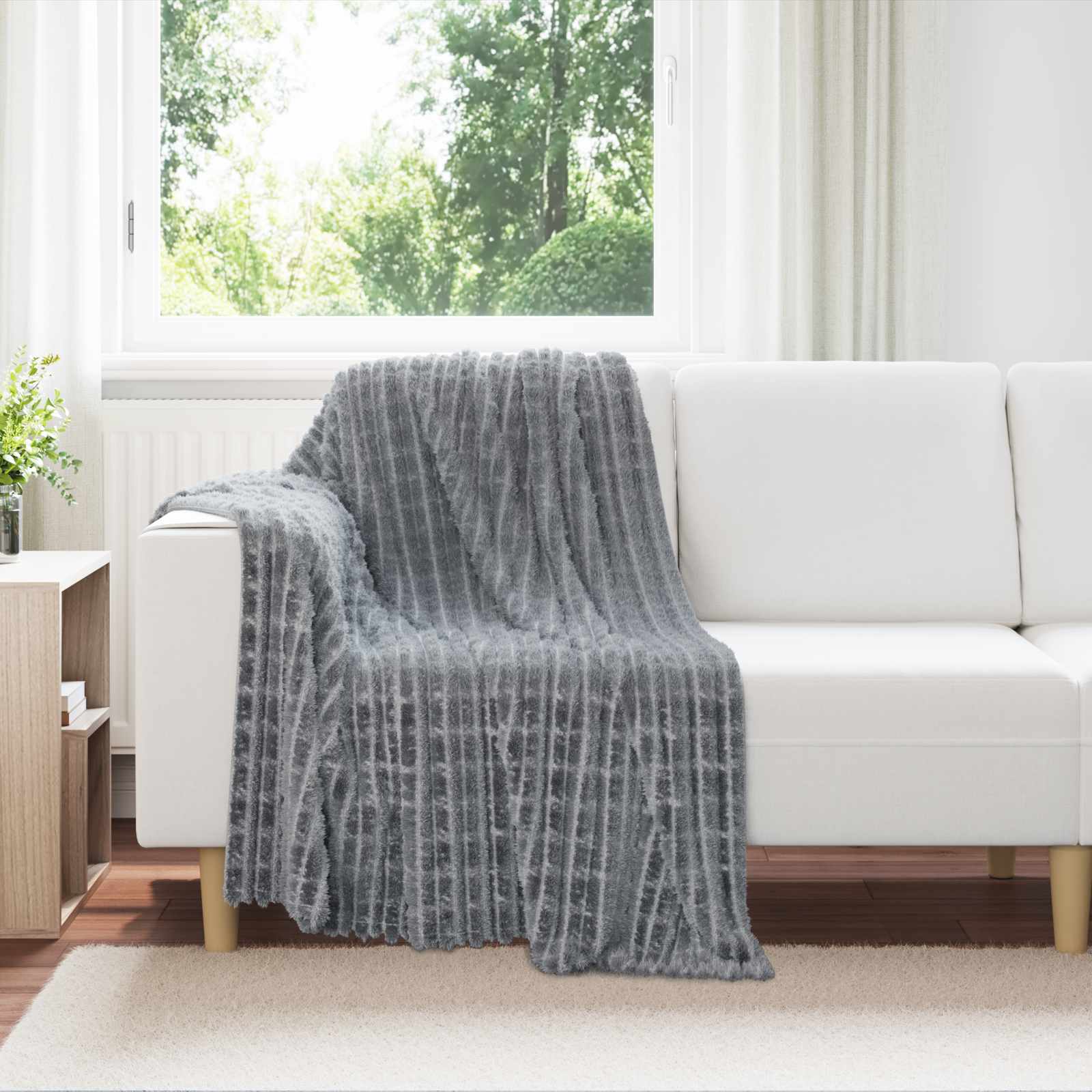 vidaXL Gooi Deken Beige 150 x 130 cm Fleece