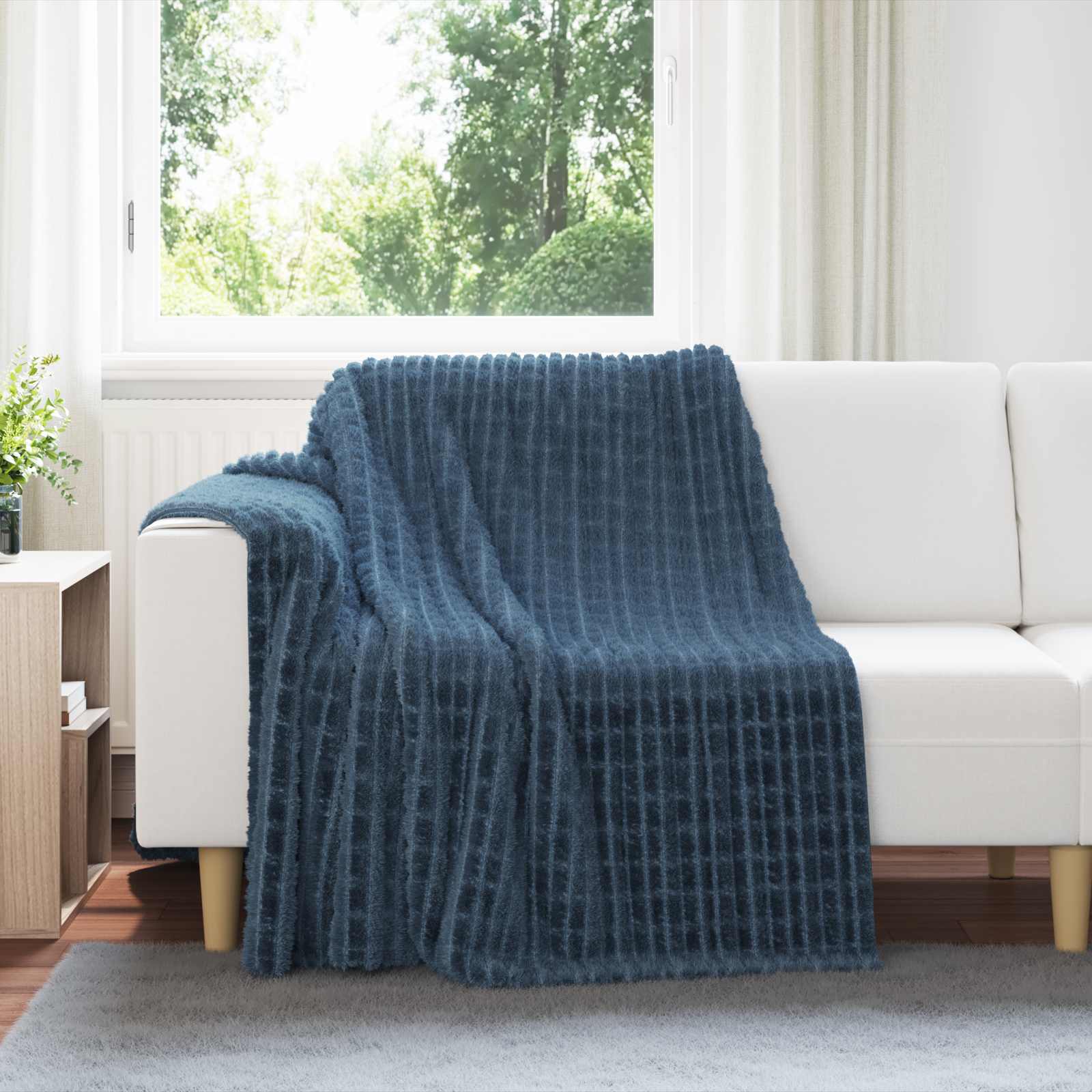 vidaXL Gooi Deken Beige 150 x 130 cm Fleece