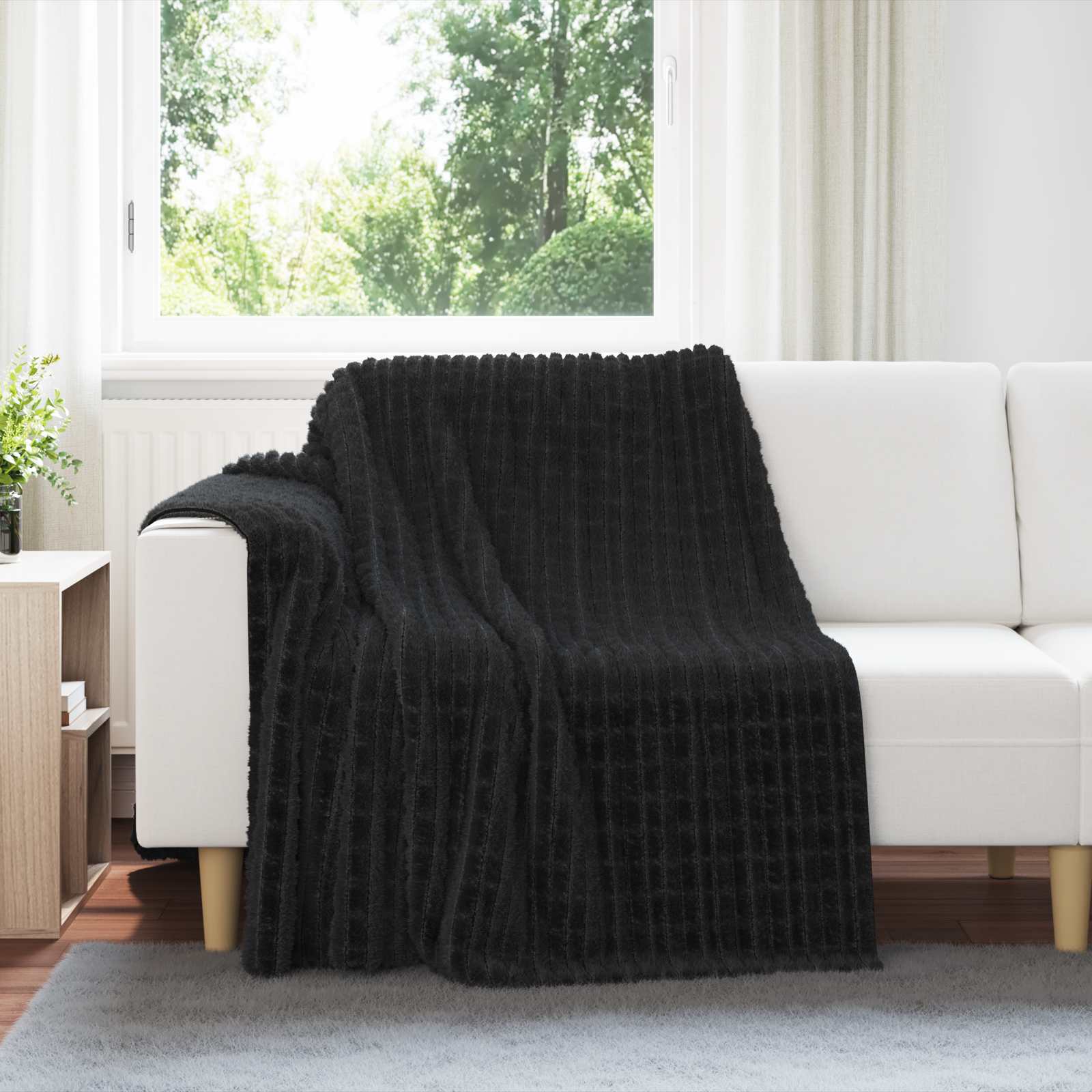 vidaXL Gooi Deken Beige 150 x 130 cm Fleece