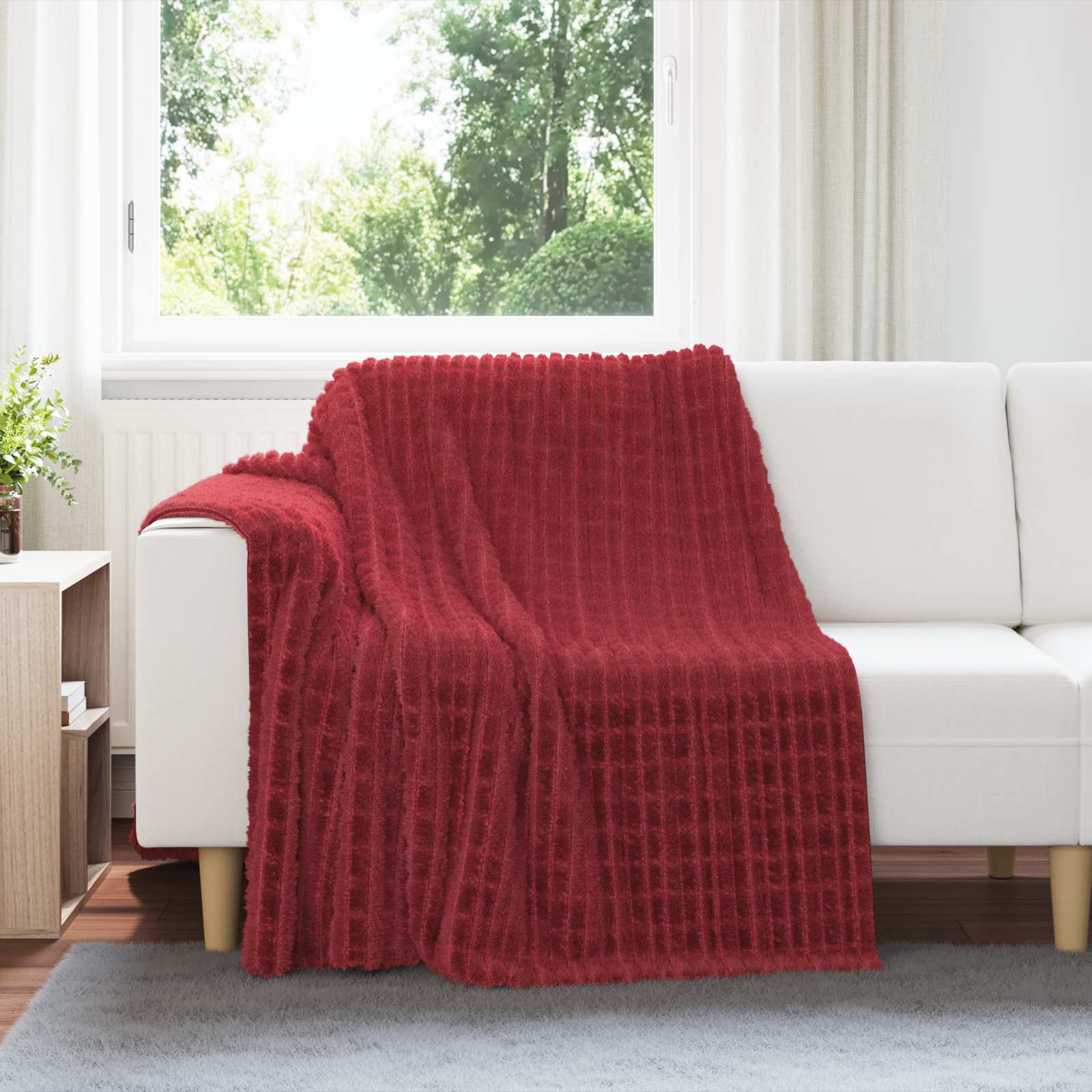 vidaXL Gooi Deken Beige 150 x 130 cm Fleece