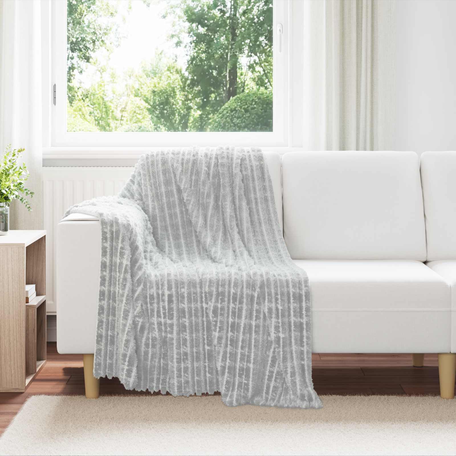 vidaXL Gooi Deken Beige 150 x 130 cm Fleece