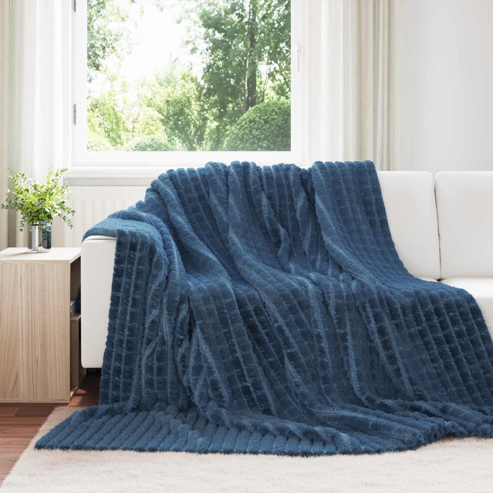 vidaXL Gooi Deken Beige 150 x 130 cm Fleece