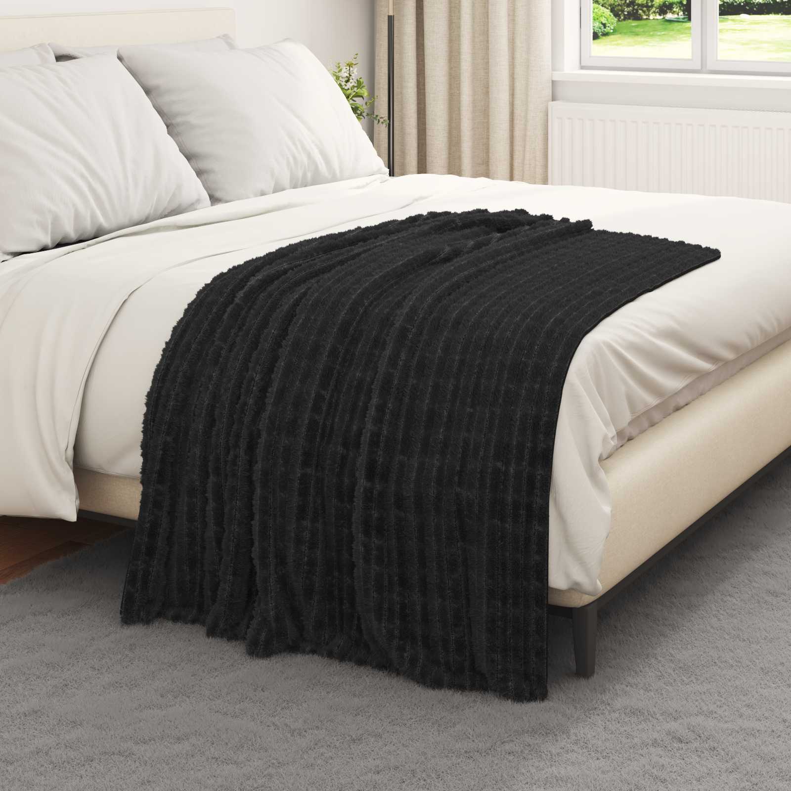 vidaXL Gooi Deken Beige 150 x 130 cm Fleece