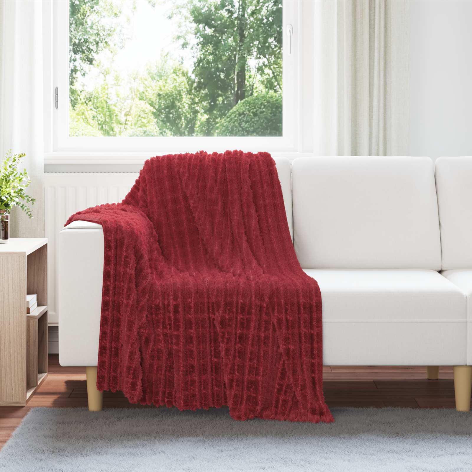 vidaXL Gooi Deken Beige 150 x 130 cm Fleece