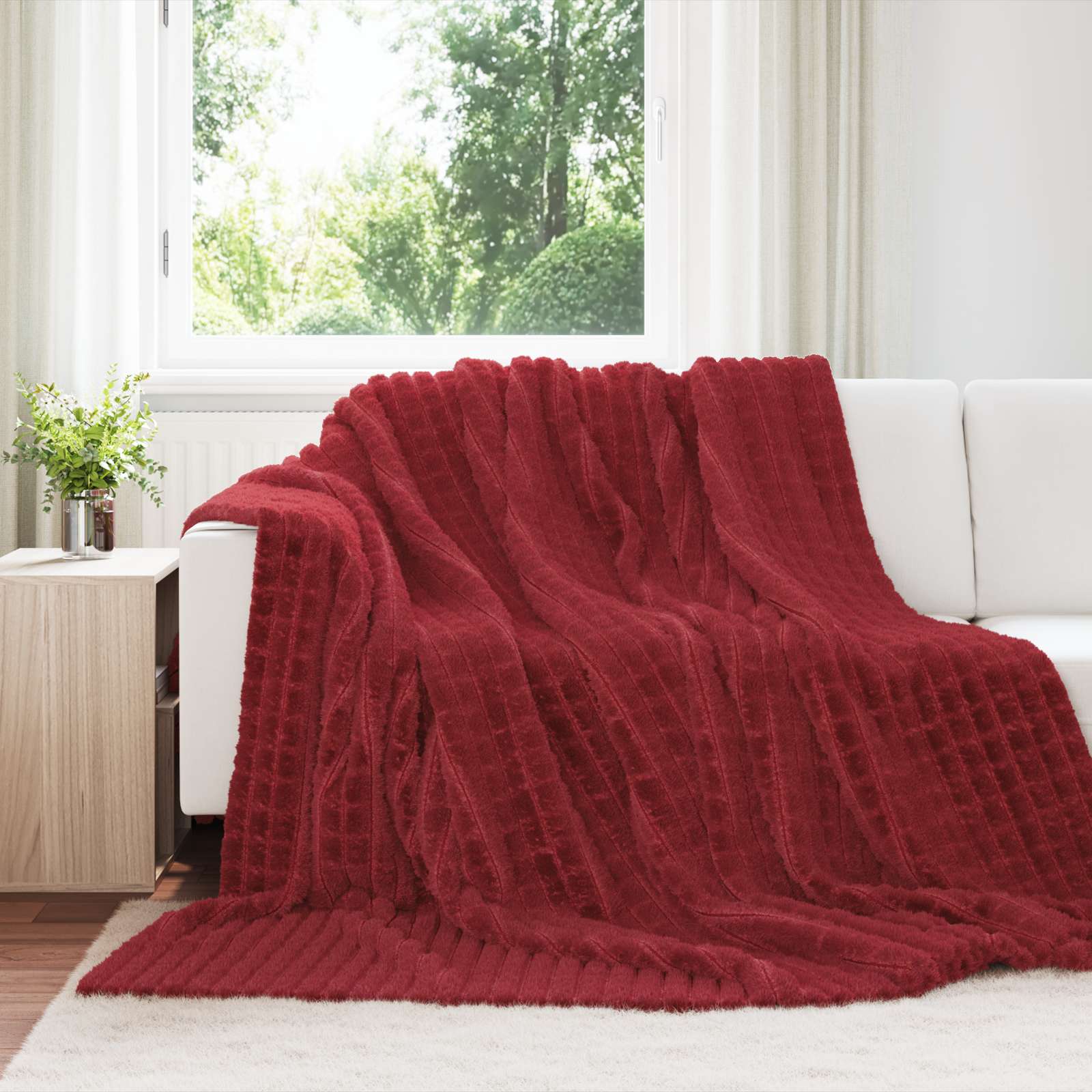 vidaXL Gooi Deken Beige 150 x 130 cm Fleece