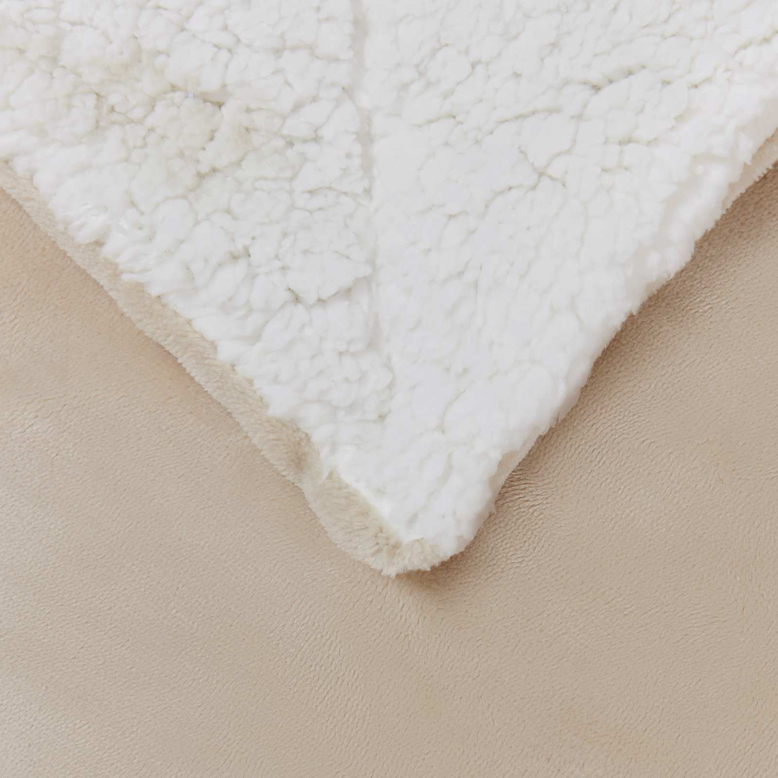 vidaXL Gooi Deken Beige 130 x 150 cm Fleece