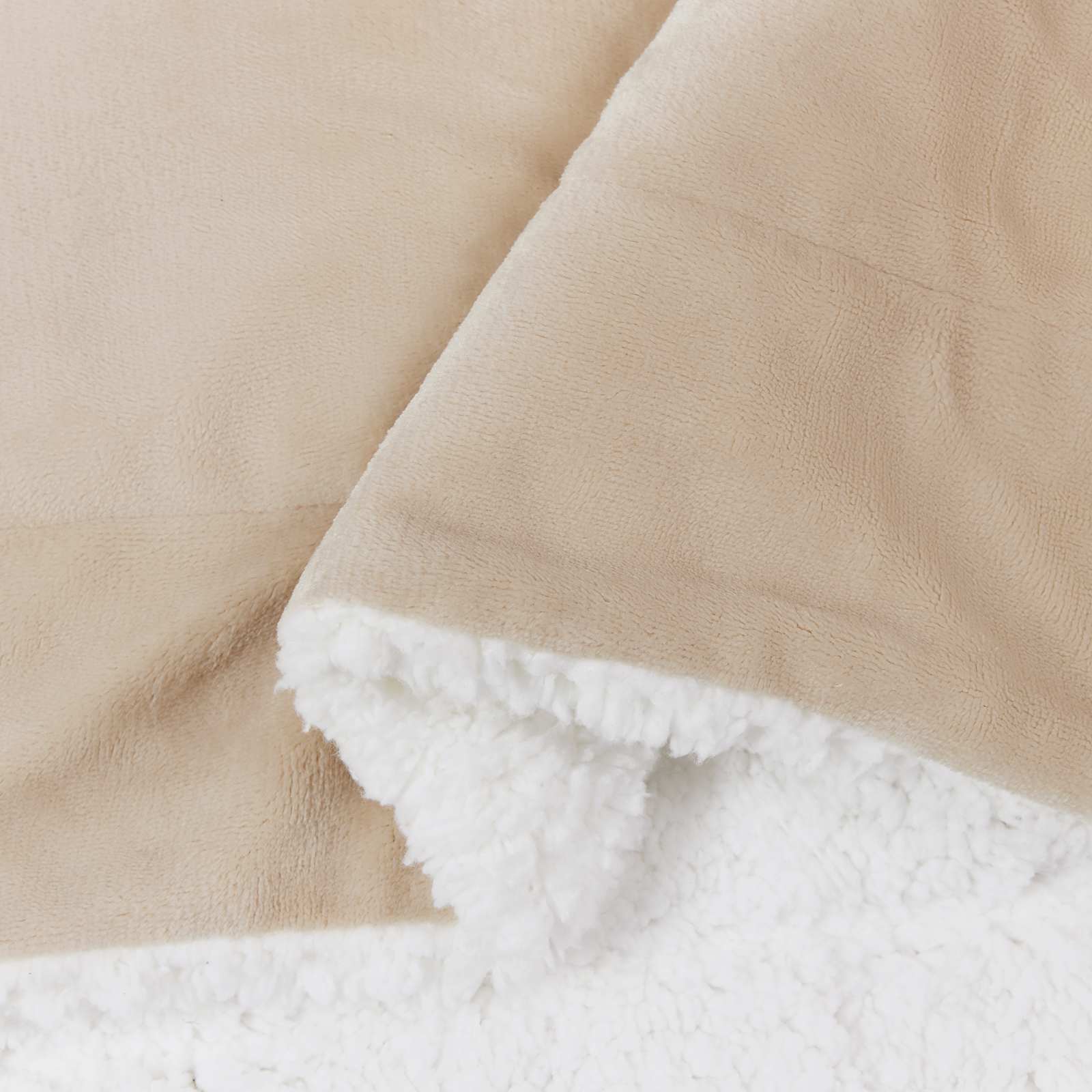 vidaXL Gooi Deken Beige 130 x 150 cm Fleece