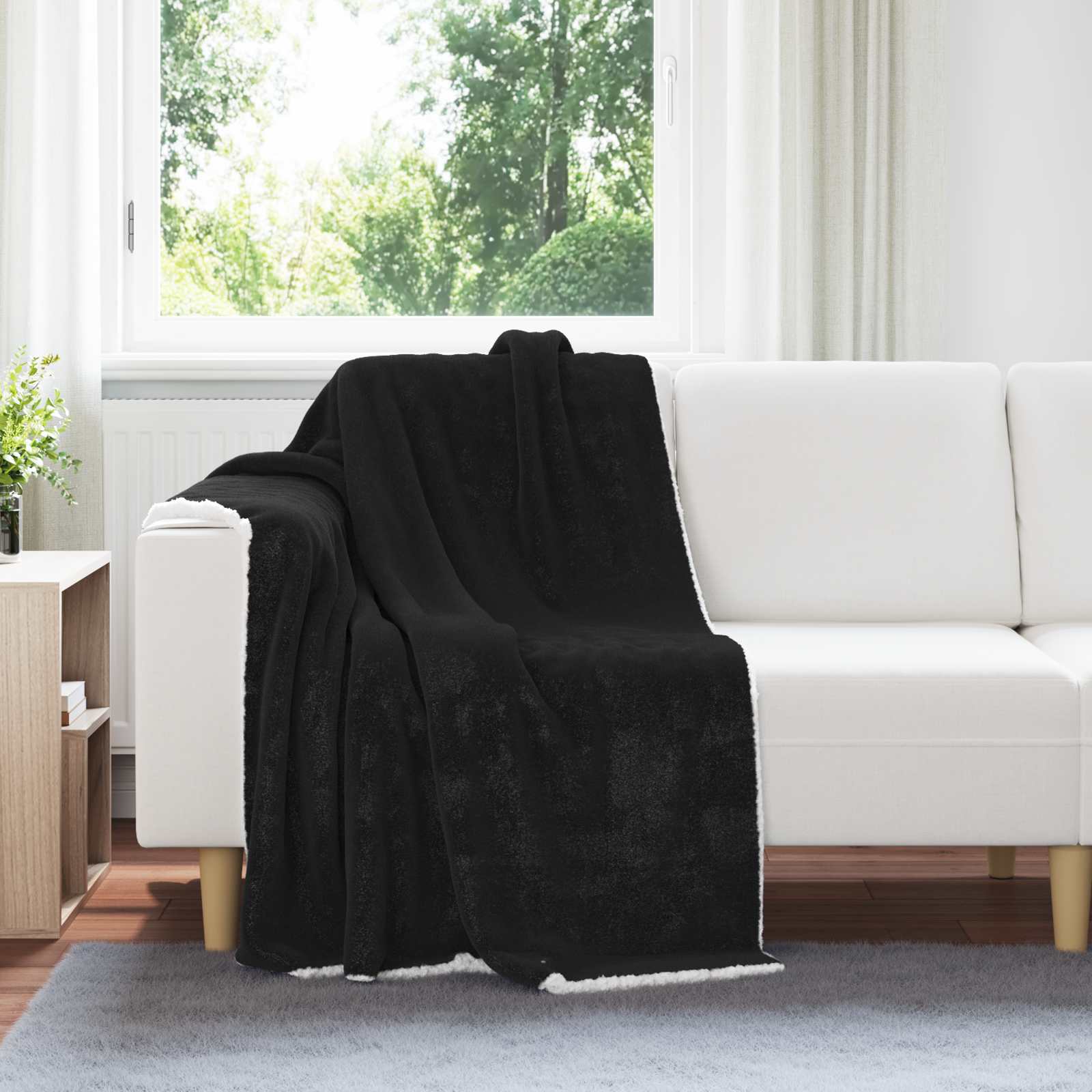 vidaXL Gooi Deken Beige 130 x 150 cm Fleece