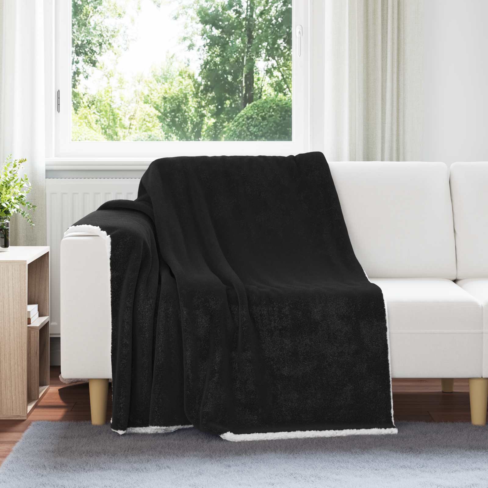 vidaXL Gooi Deken Beige 130 x 150 cm Fleece
