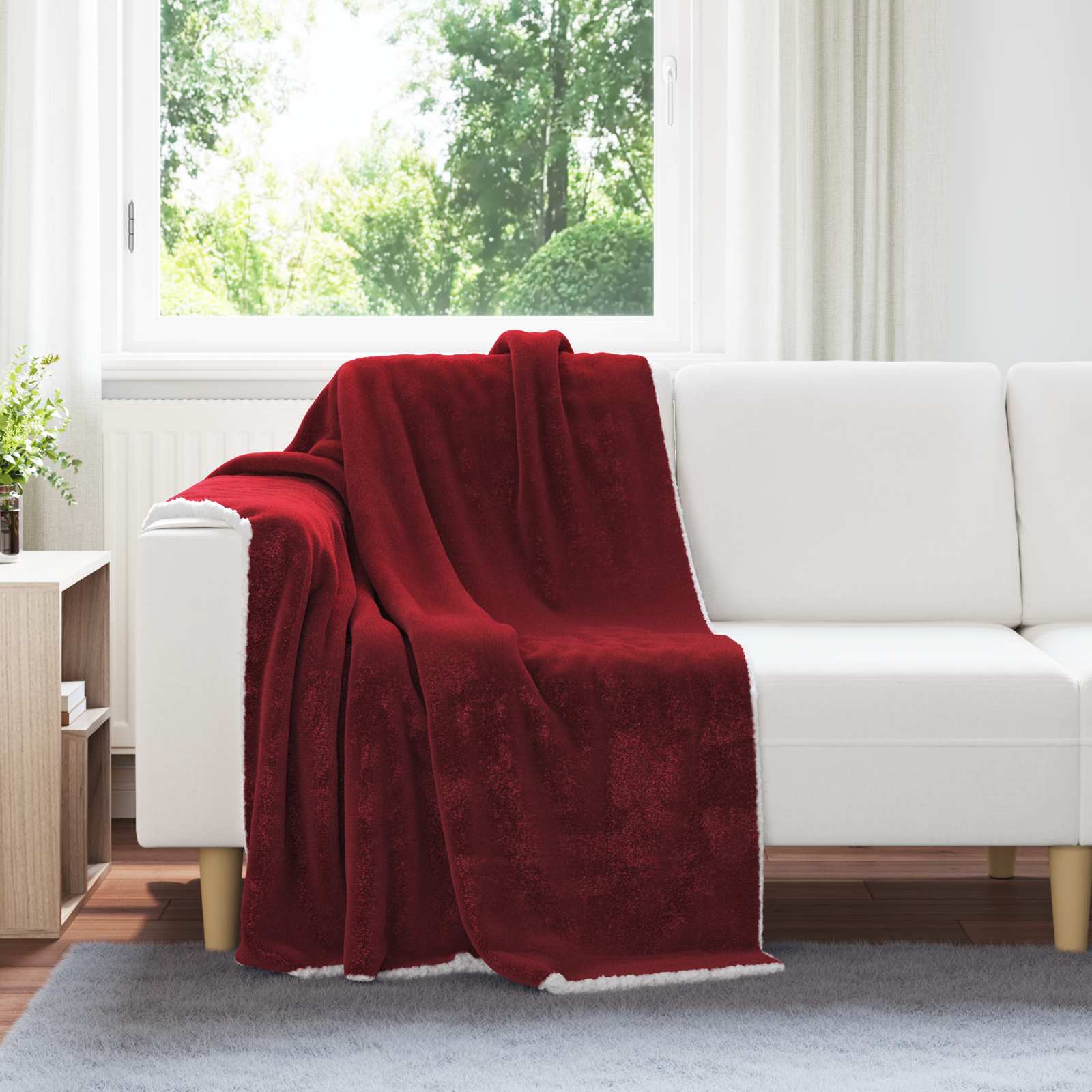 vidaXL Gooi Deken Beige 130 x 150 cm Fleece