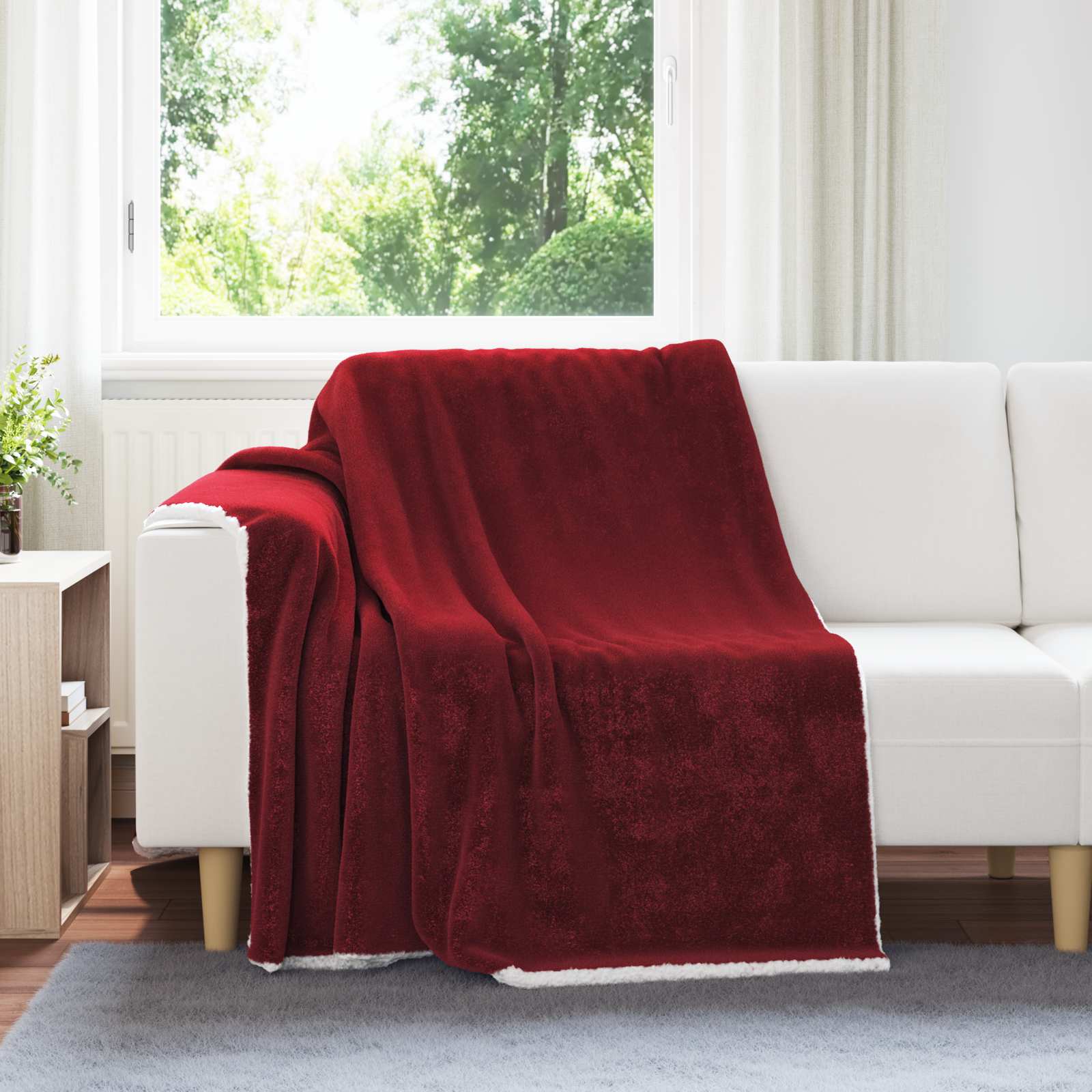 vidaXL Gooi Deken Beige 130 x 150 cm Fleece