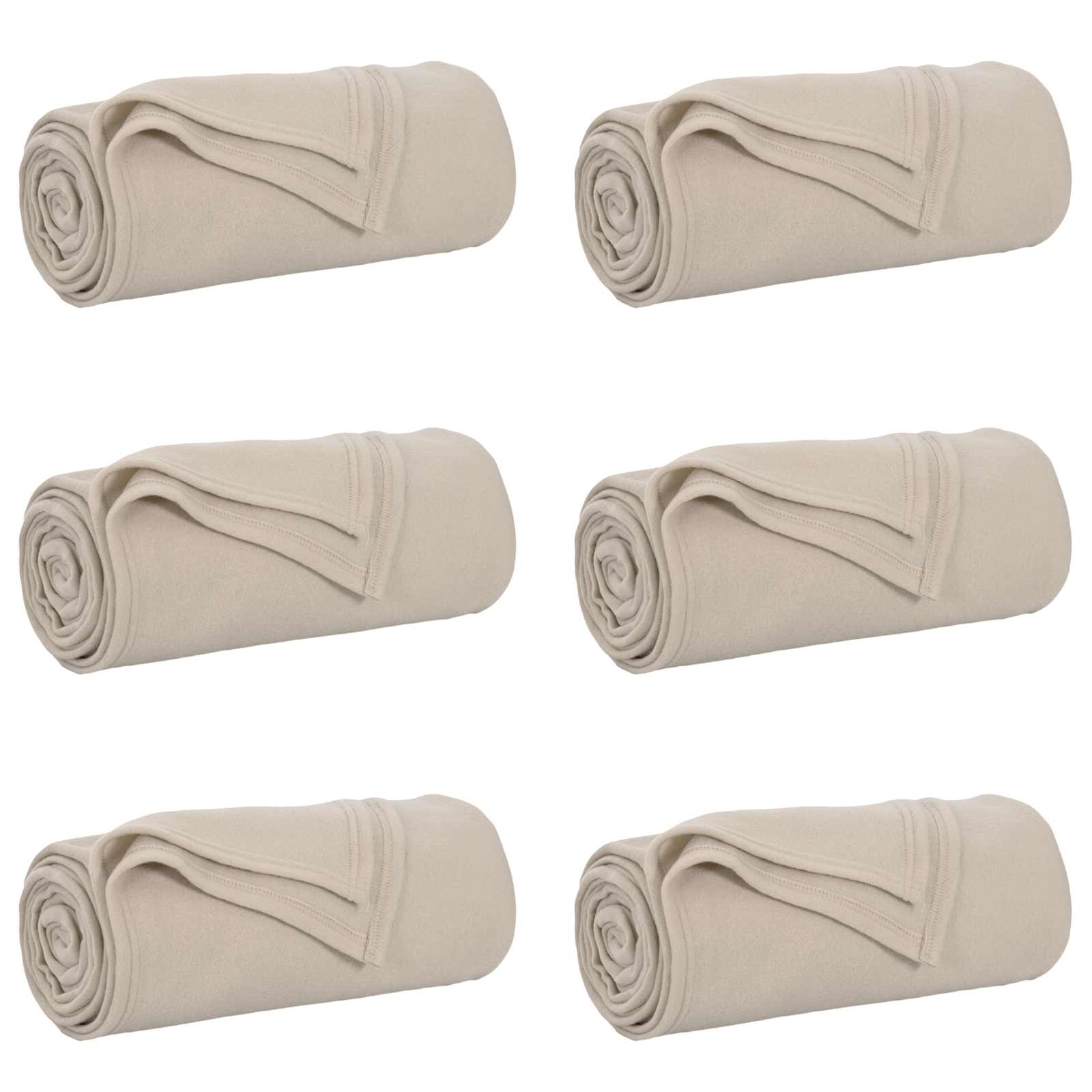 vidaXL Gooi Deken Beige 170 x 130 cm Fleece