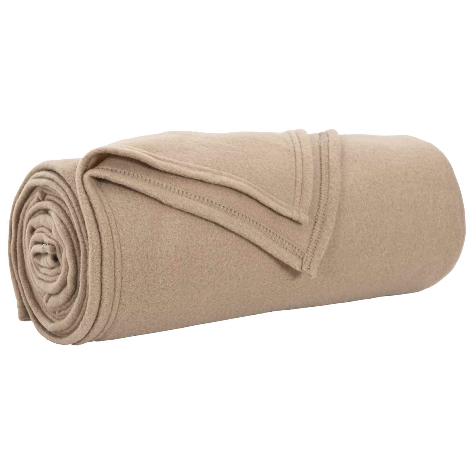 vidaXL Gooi Deken Beige 170 x 130 cm Fleece